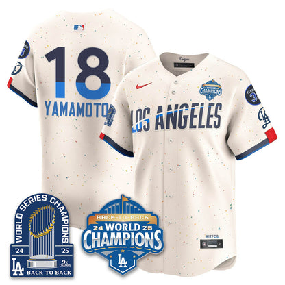 LAD 2025 World Series Champions Jersey - 9x Champs - Stitched N2
