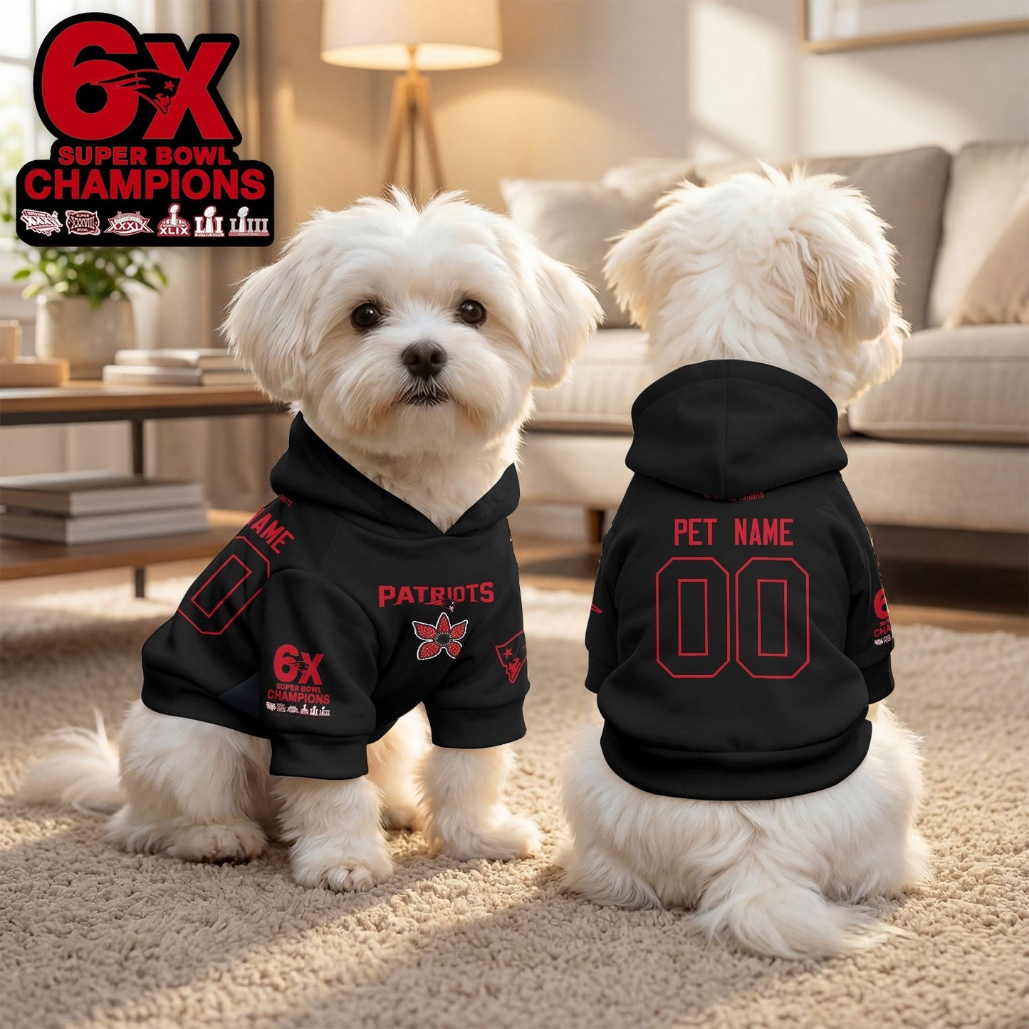 NE Stranger Things Pet Hoodie