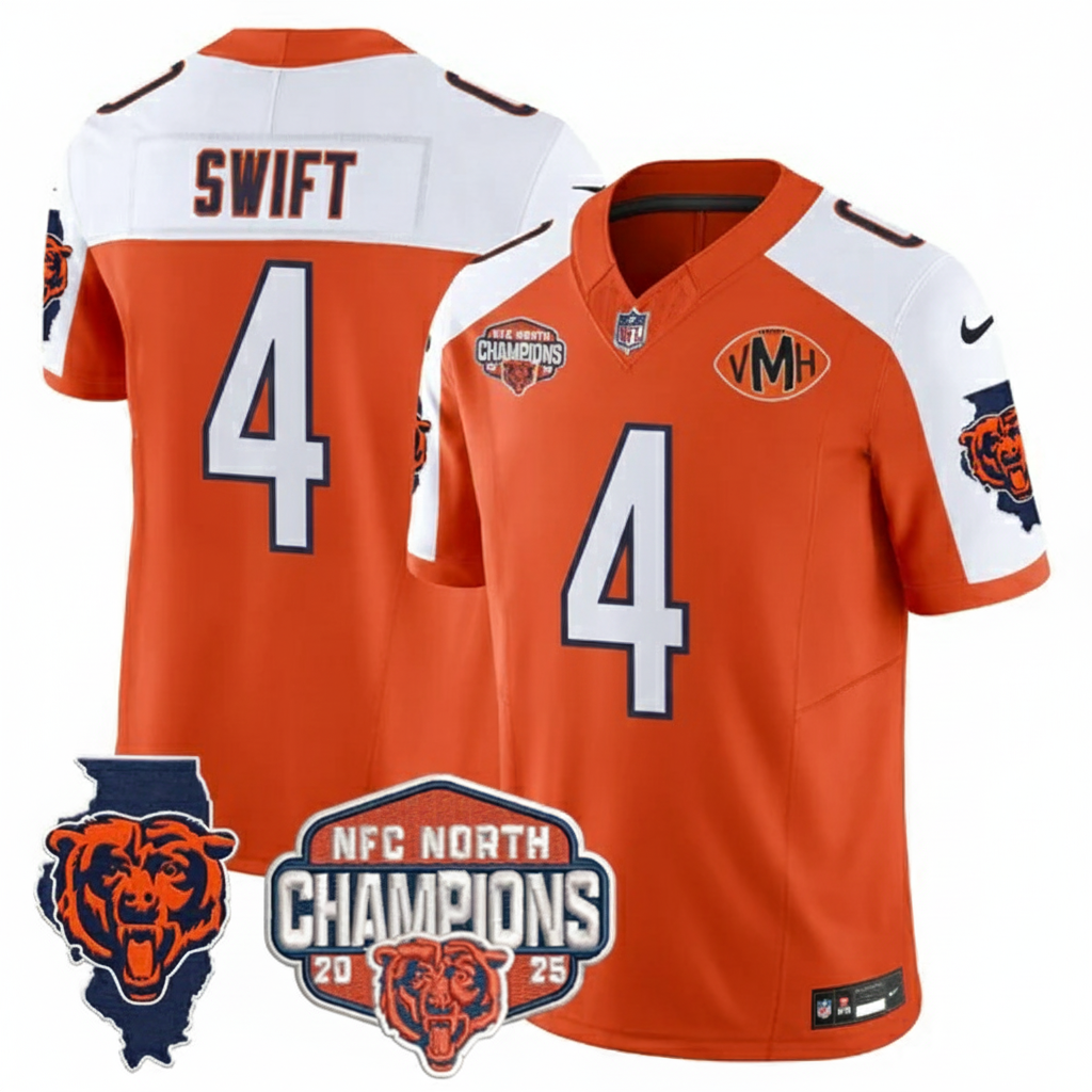 CHI 2025 NFC North Champions Patch Jersey V2 - Stitched