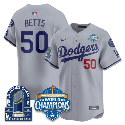 LAD 2025 World Series Champions Jersey - 9x Champs - Stitched N2