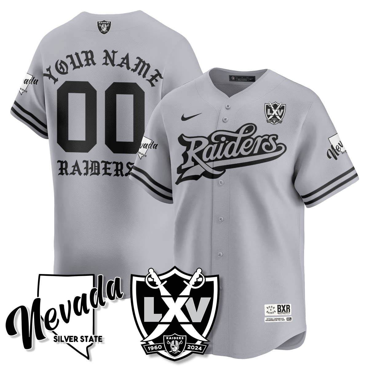 Custom LVR Born x Raised Baseball Jersey - Stitched