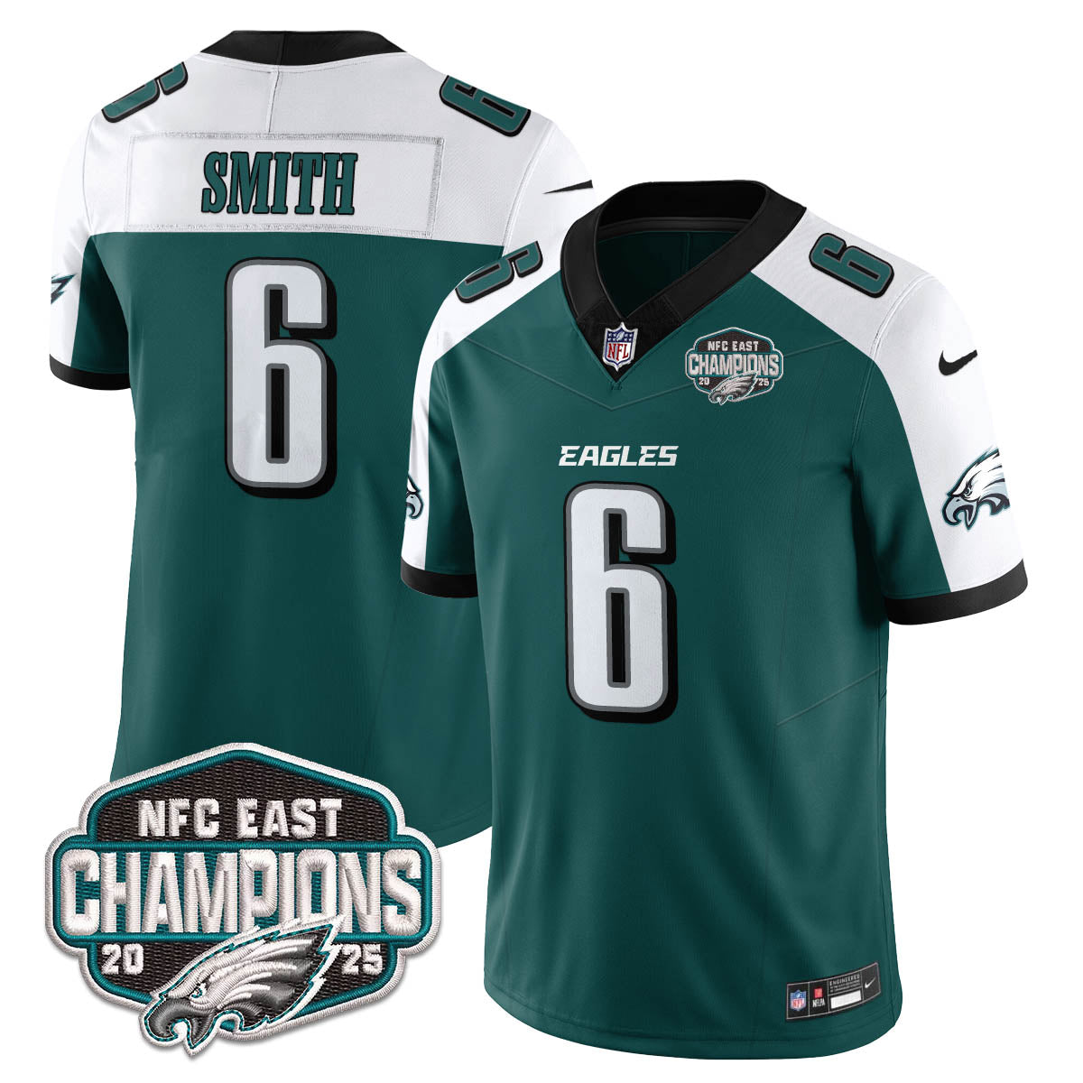 PHI NFC East Champions Vapor Limited Jersey - Stitched