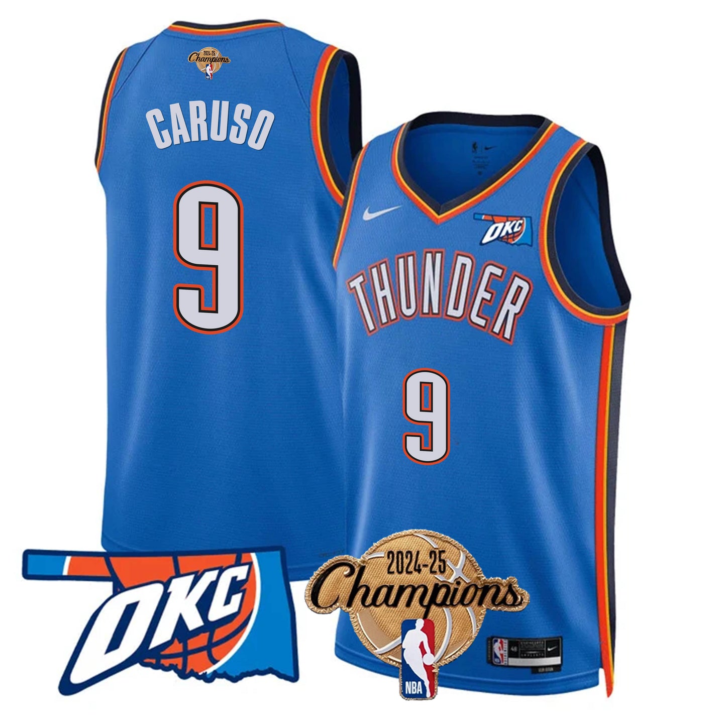 The Thunder 2024-25 Champions Jersey - All Stitched
