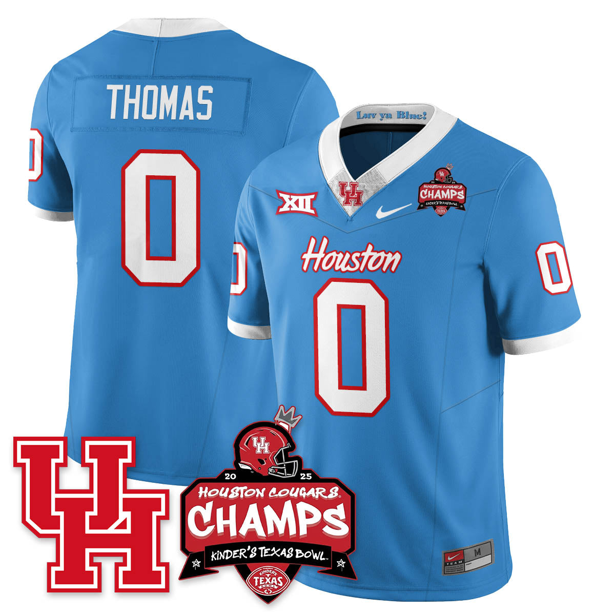 HCG Football 2025 Kinder's Texas Bowl Champions Jersey - Stitched