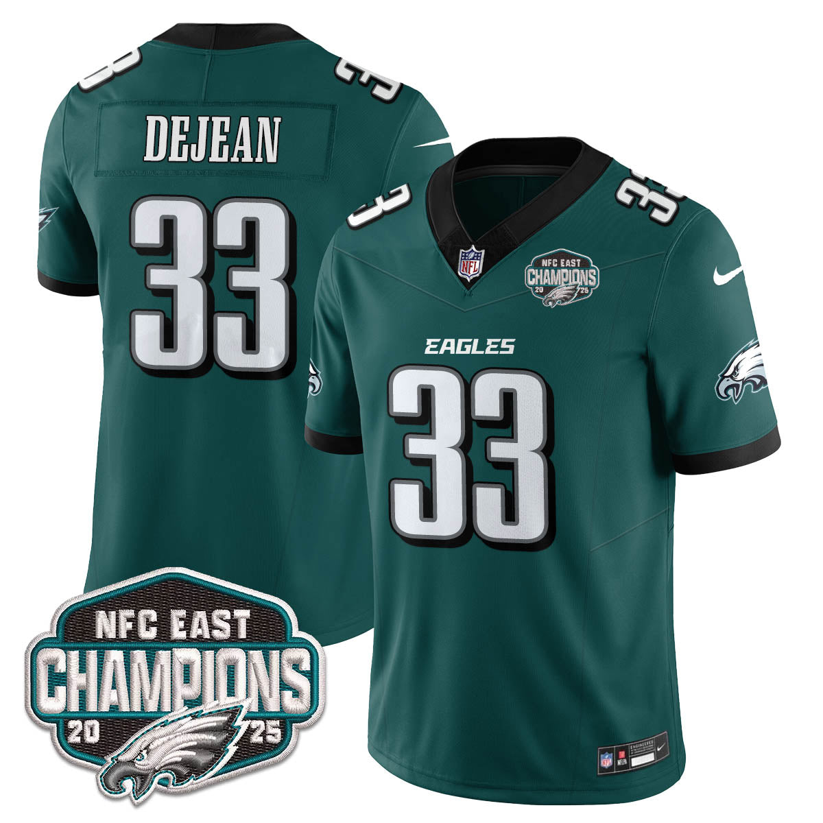 PHI NFC East Champions Vapor Limited Jersey - Stitched