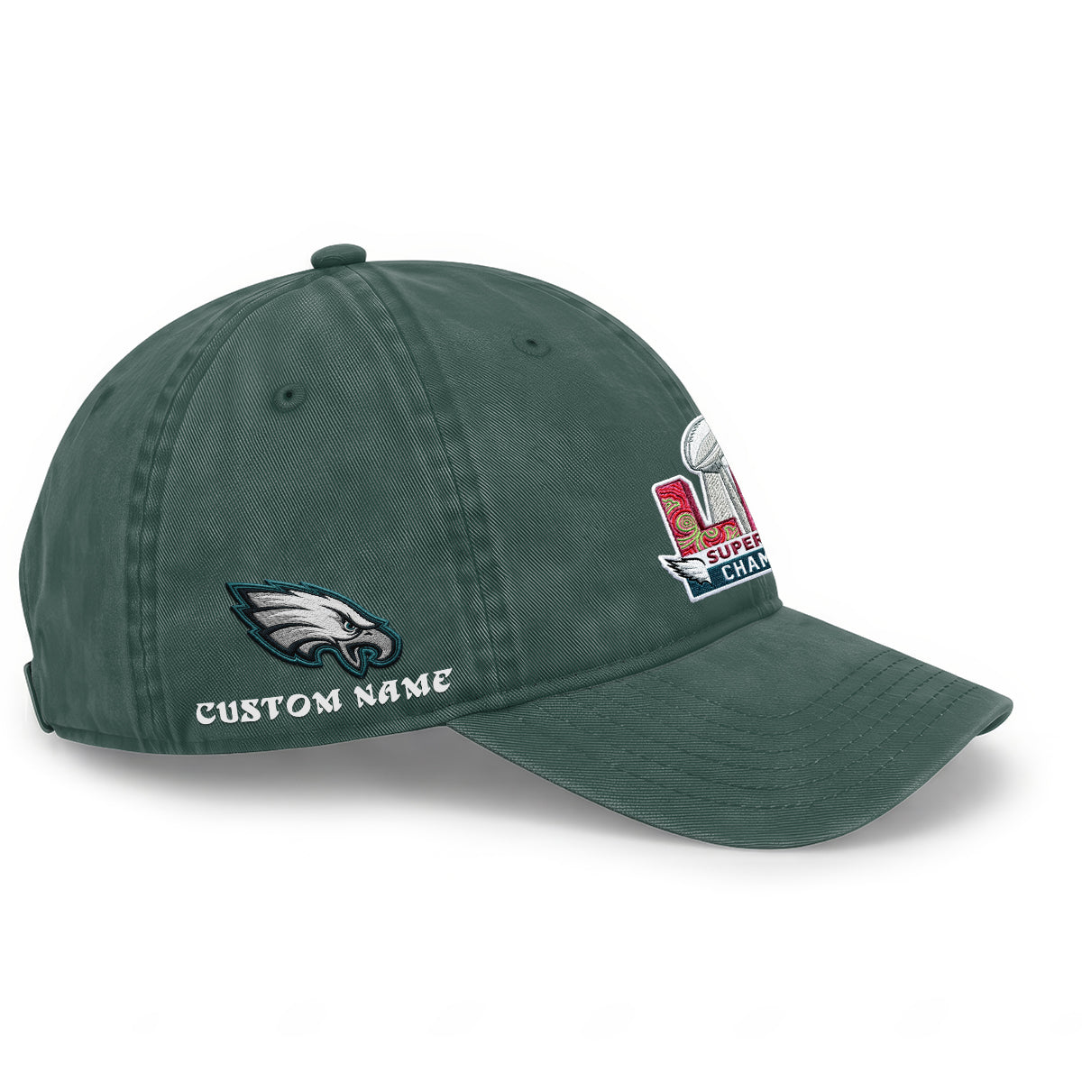 PHI Champions SB LIX Custom Wash Hat - Embroidered
