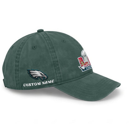 PHI Champions SB LIX Custom Wash Hat - Embroidered