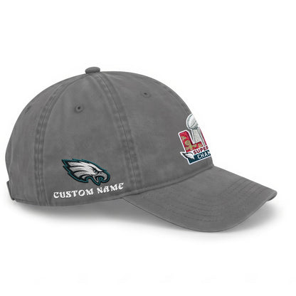 PHI Champions SB LIX Custom Wash Hat - Embroidered