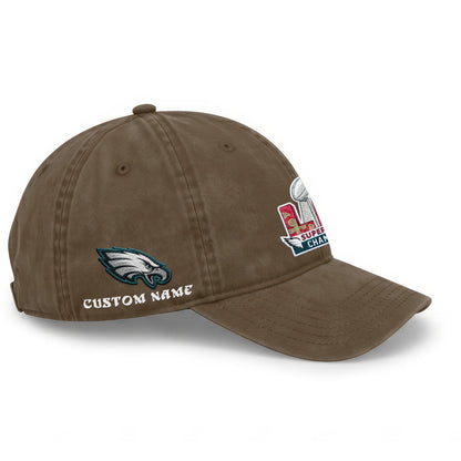PHI Champions SB LIX Custom Wash Hat - Embroidered