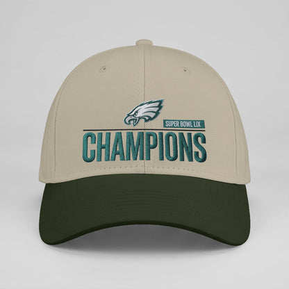 PHI Champions SB LIX Custom Baseball Cap V2 - Embroidered