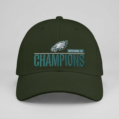 PHI Champions SB LIX Custom Baseball Cap V2 - Embroidered