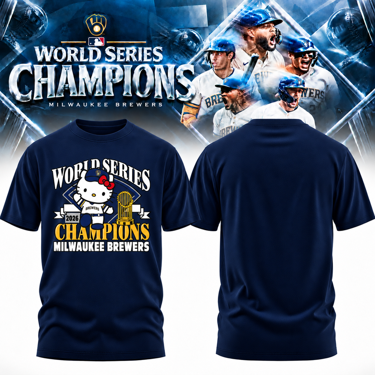 MIL World Series Champions One Side T-Shirt - Printed V21