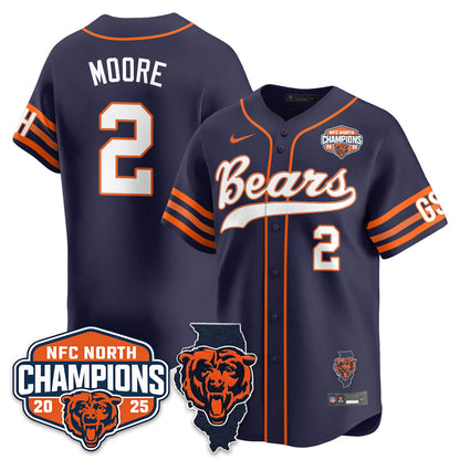 CHI  NFC North Division Champions Vapor Limited Baseball Jersey - Stitched