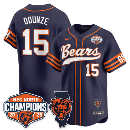 CHI  NFC North Division Champions Vapor Limited Baseball Jersey - Stitched