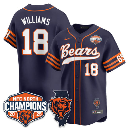 CHI  NFC North Division Champions Vapor Limited Baseball Jersey - Stitched