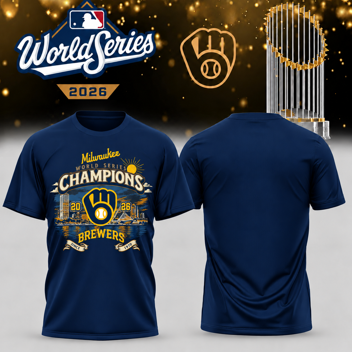 MIL World Series Champions One Side T-Shirt - Printed V37