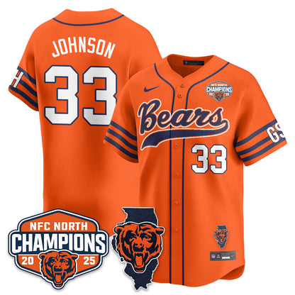 CHI  NFC North Division Champions Vapor Limited Baseball Jersey - Stitched