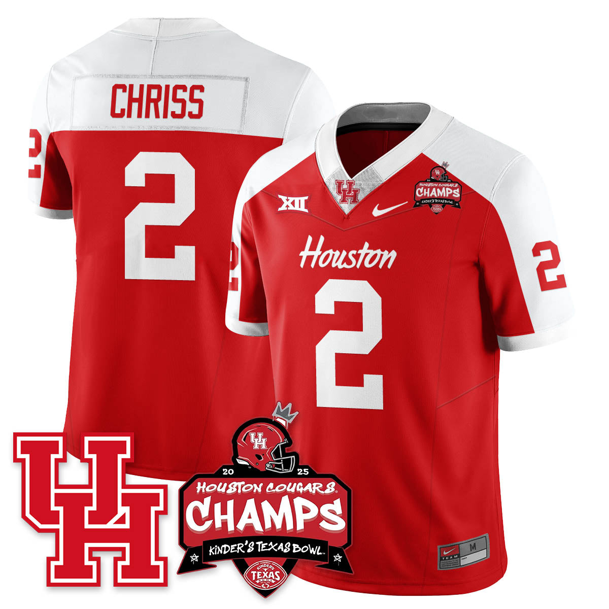 HCG Football 2025 Kinder's Texas Bowl Champions Jersey - Stitched