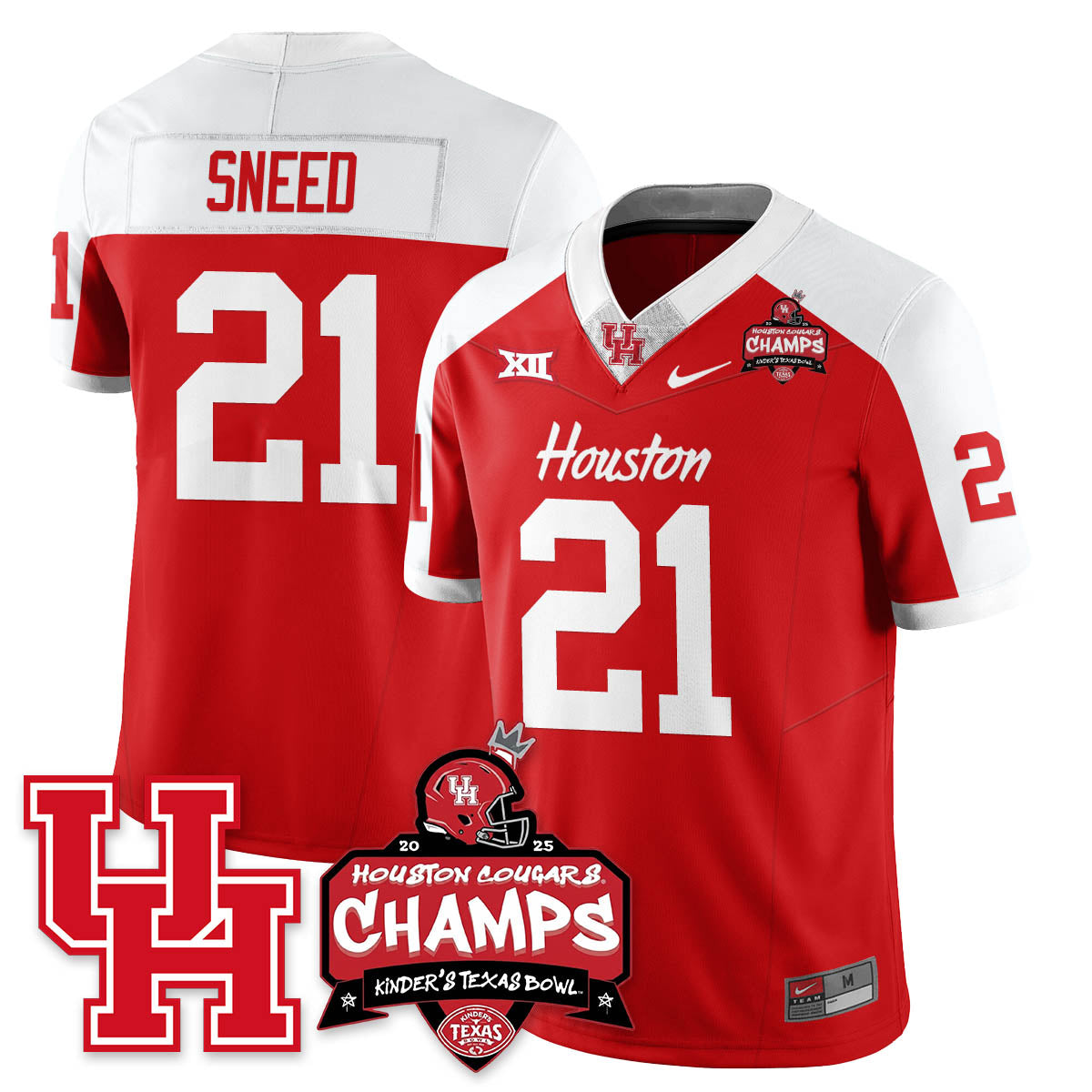 HCG Football 2025 Kinder's Texas Bowl Champions Jersey - Stitched
