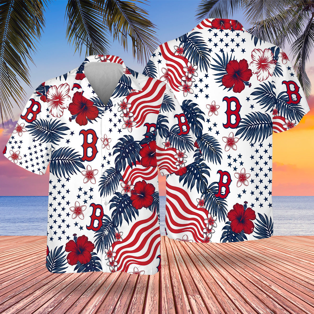BOS Special Semiquincentennial Hawaiian Design Button Shirt V4