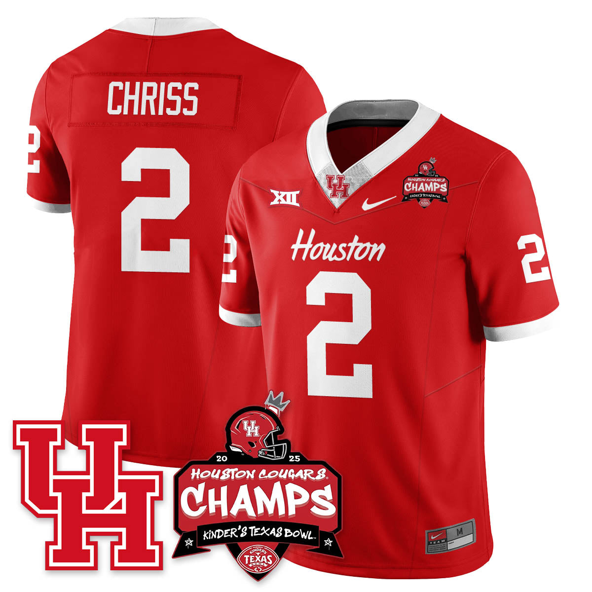 HCG Football 2025 Kinder's Texas Bowl Champions Jersey - Stitched