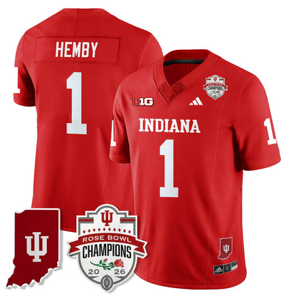 Indiana H Vapor Limited Football Jersey - Rose Bowl Champions - Stitched