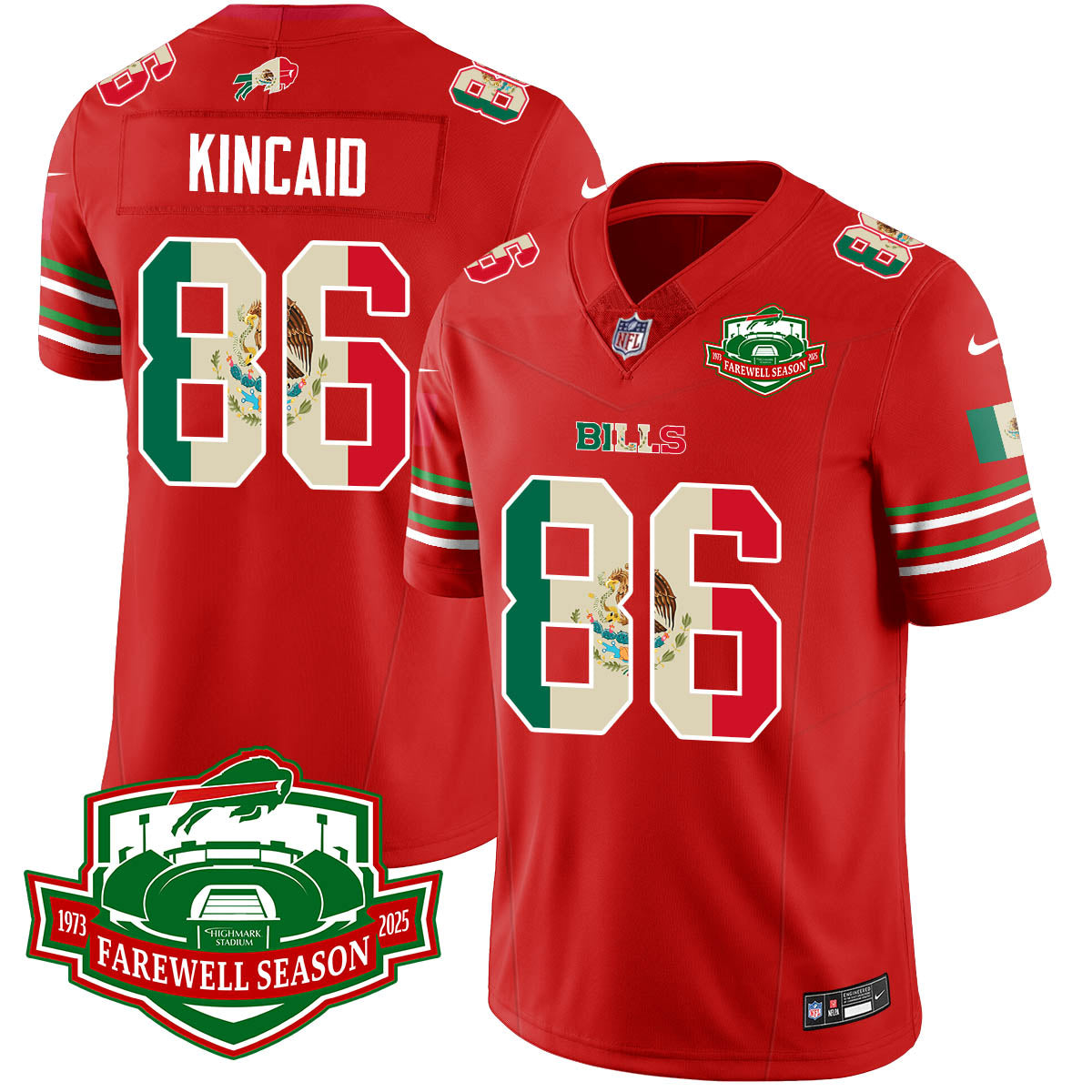 BUF Mexico Vapor Limited Jersey - Stitched