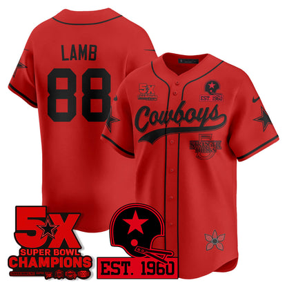 DAL Stranger Things Vapor Limited Baseball Jersey - Stitched