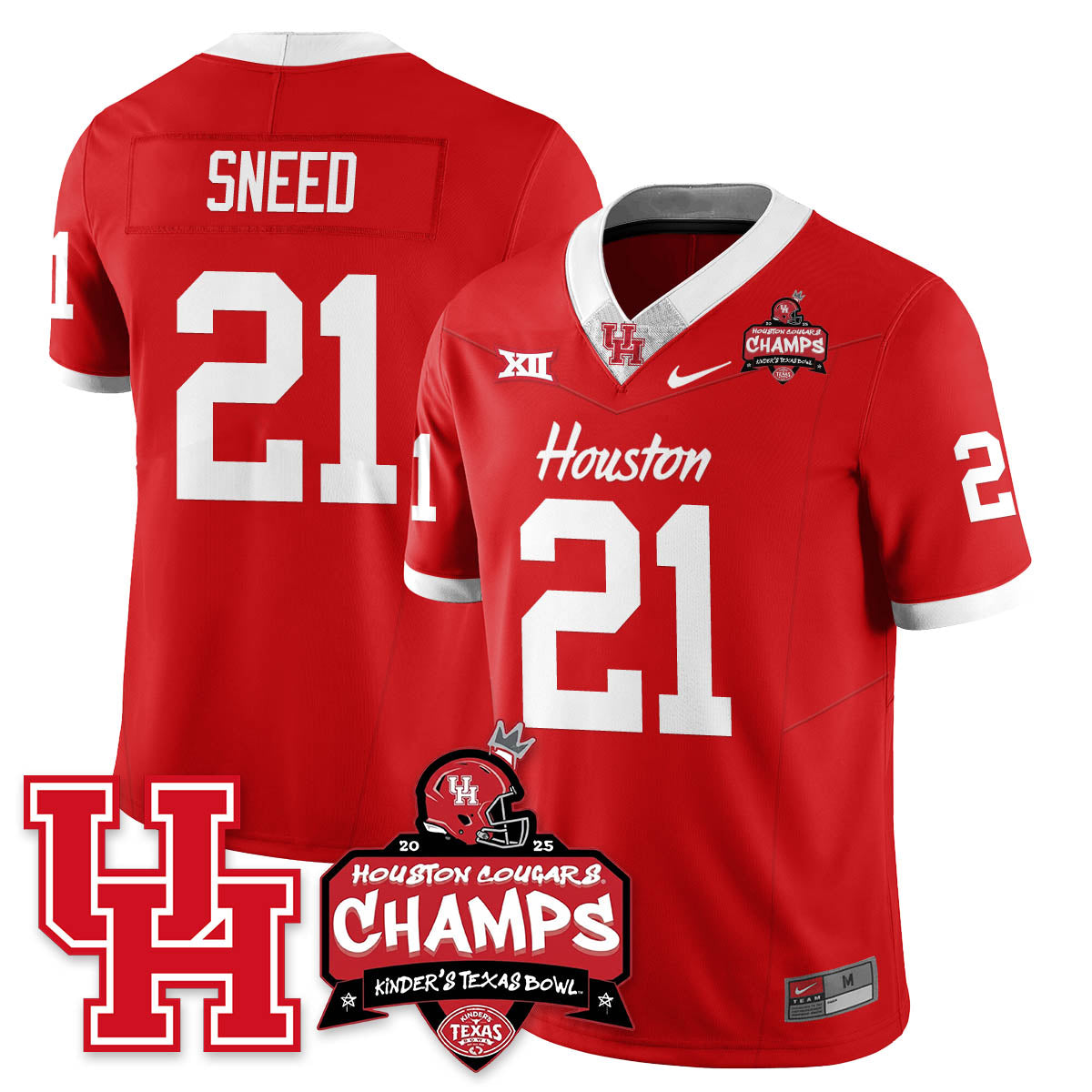 HCG Football 2025 Kinder's Texas Bowl Champions Jersey - Stitched