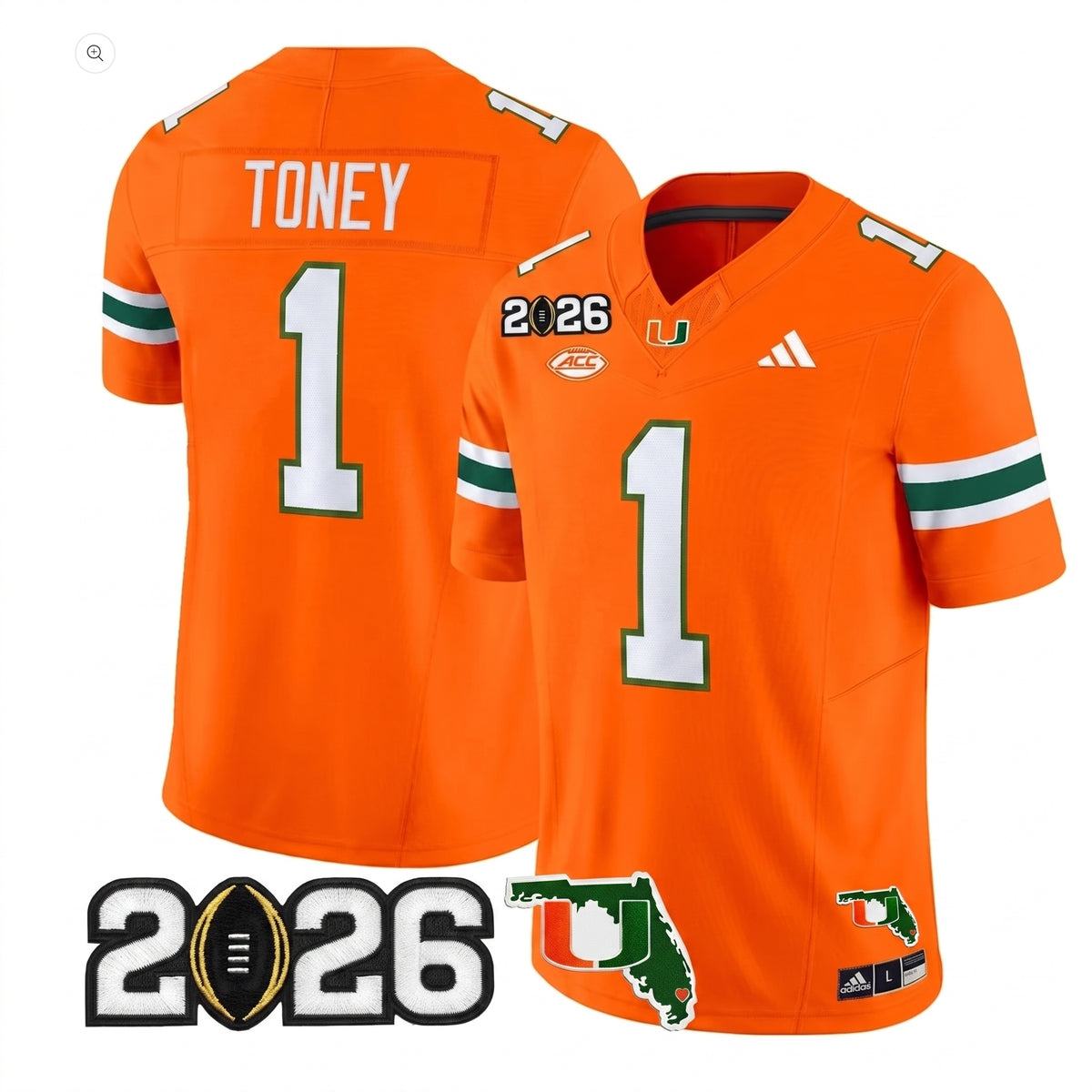 Miami Hurricanes 2026 CFP Final & Florida Patch Vapor Limited Jersey -  Stitched