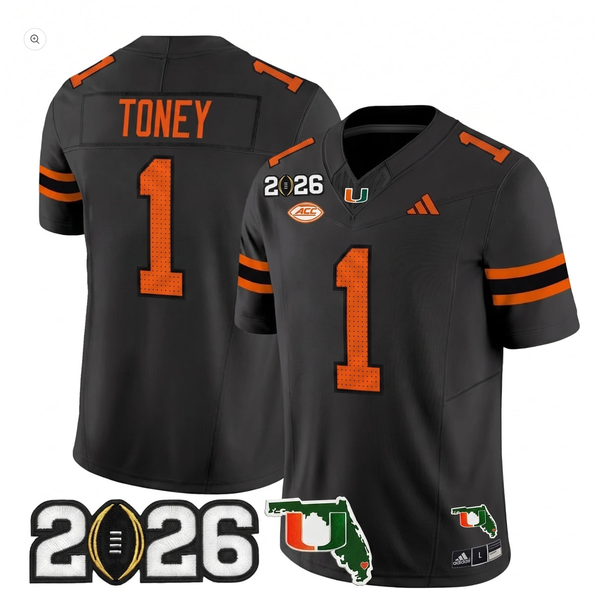 Miami Hurricanes 2026 CFP Final & Florida Patch Vapor Limited Jersey -  Stitched