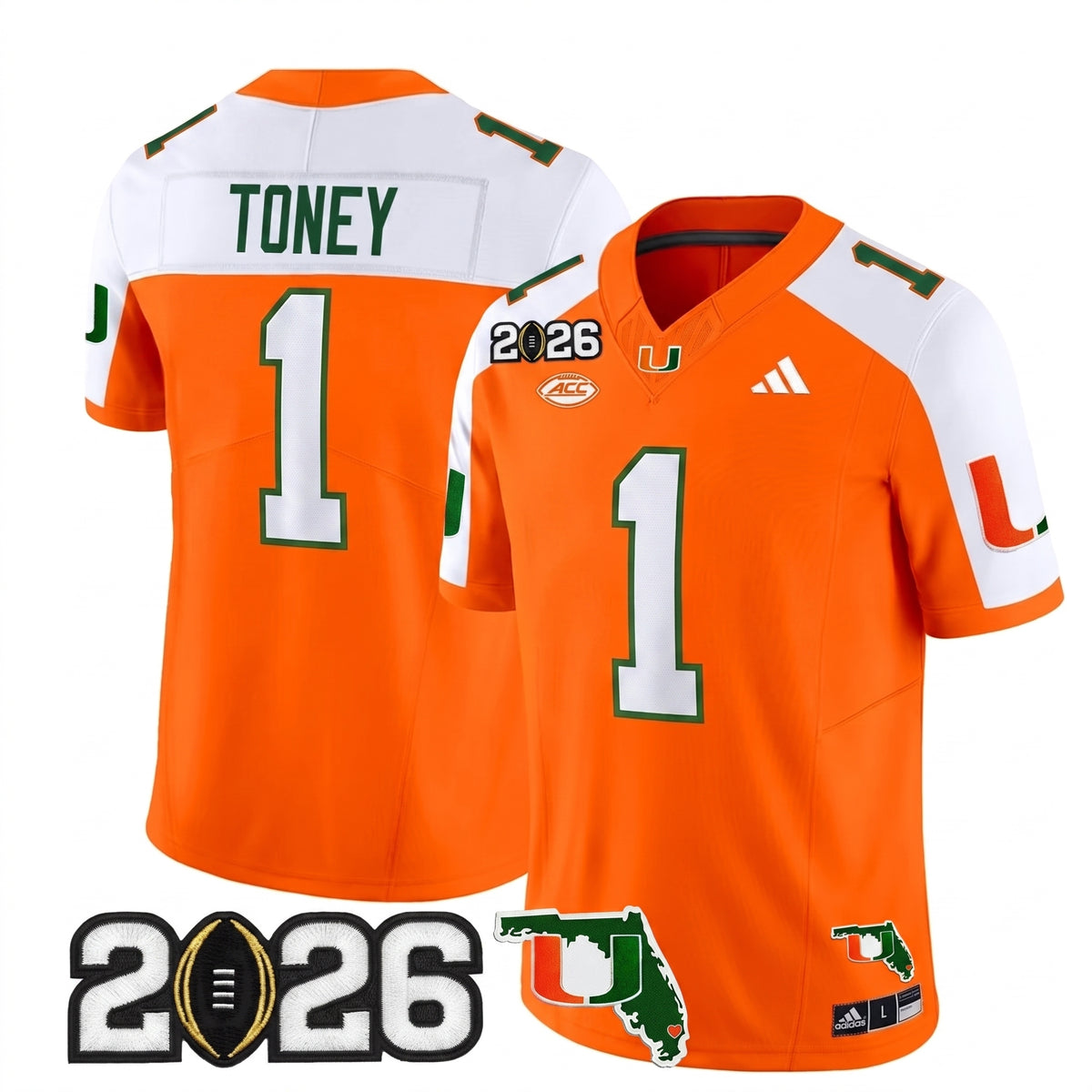 Miami Hurricanes 2026 CFP Final & Florida Patch Vapor Limited Jersey -  Stitched