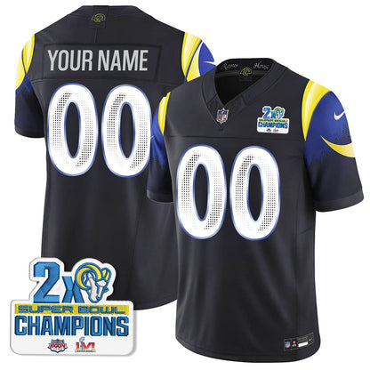 LAR 2-Time Champions Patch Vapor Limited Jersey - Stitched 1