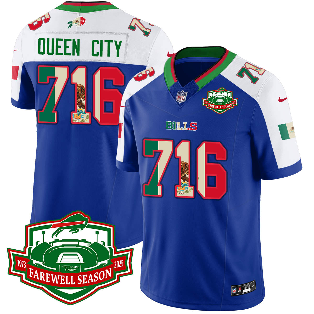 BUF Mexico Vapor Limited Jersey - Stitched