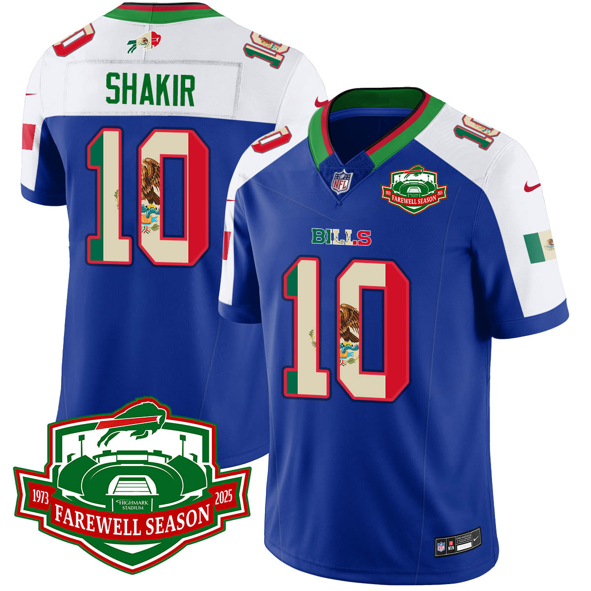 BUF Mexico Vapor Limited Jersey - Stitched