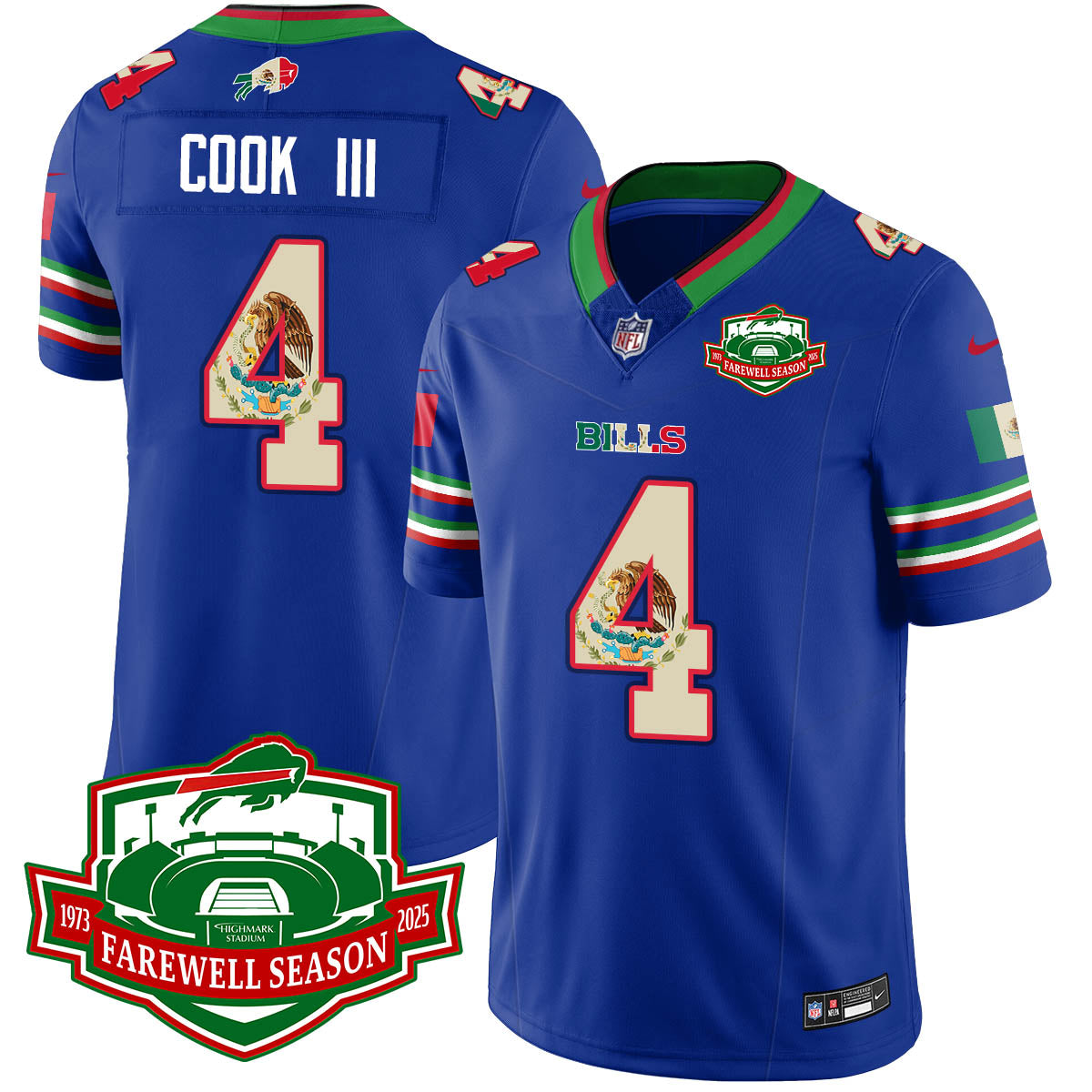 BUF Mexico Vapor Limited Jersey - Stitched