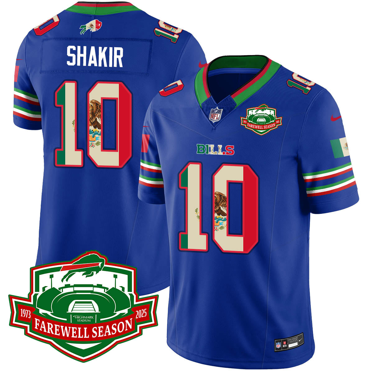 BUF Mexico Vapor Limited Jersey - Stitched