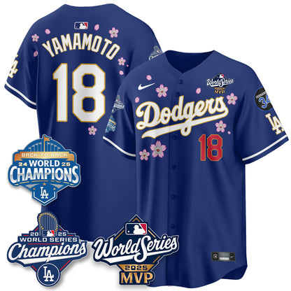 Yoshinobu Yamamoto LAD 2025 World Series MVP Jersey - All Stitched N2