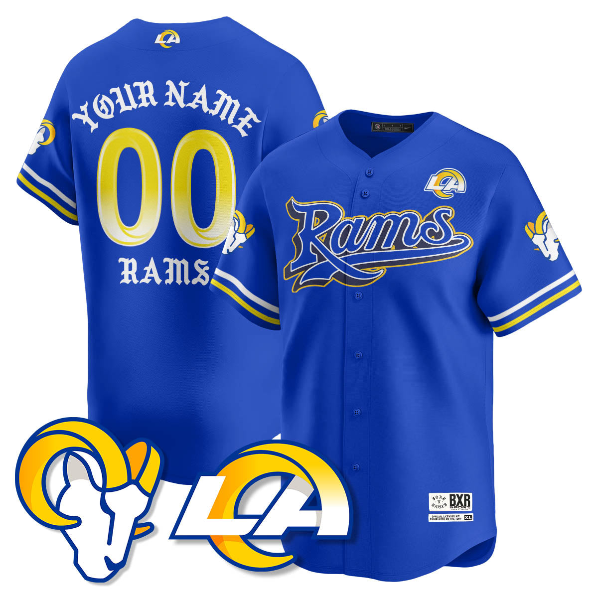 Custom LAR Born x Raised Baseball Jersey - Stitched