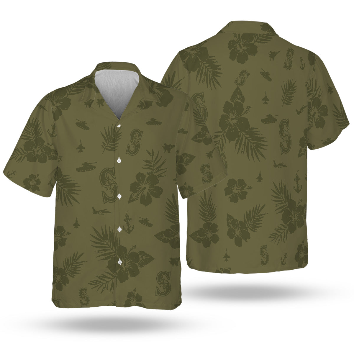 SEA Special Armed Forces Hawaiian Design Button Shirt V2