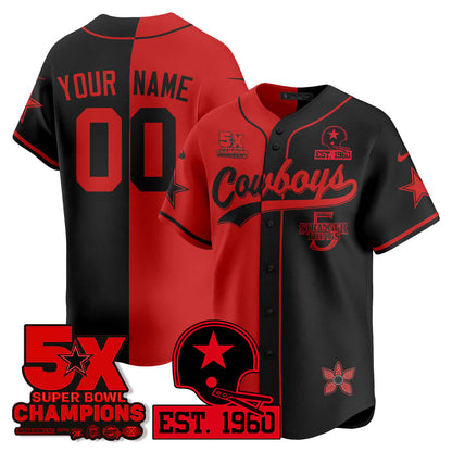 DAL Stranger Things Vapor Limited Baseball Custom Jersey - Stitched