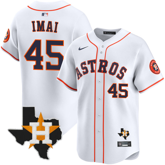 HOU Tatsuya Imai Home Limited Texas Patch Jersey - All Stitched