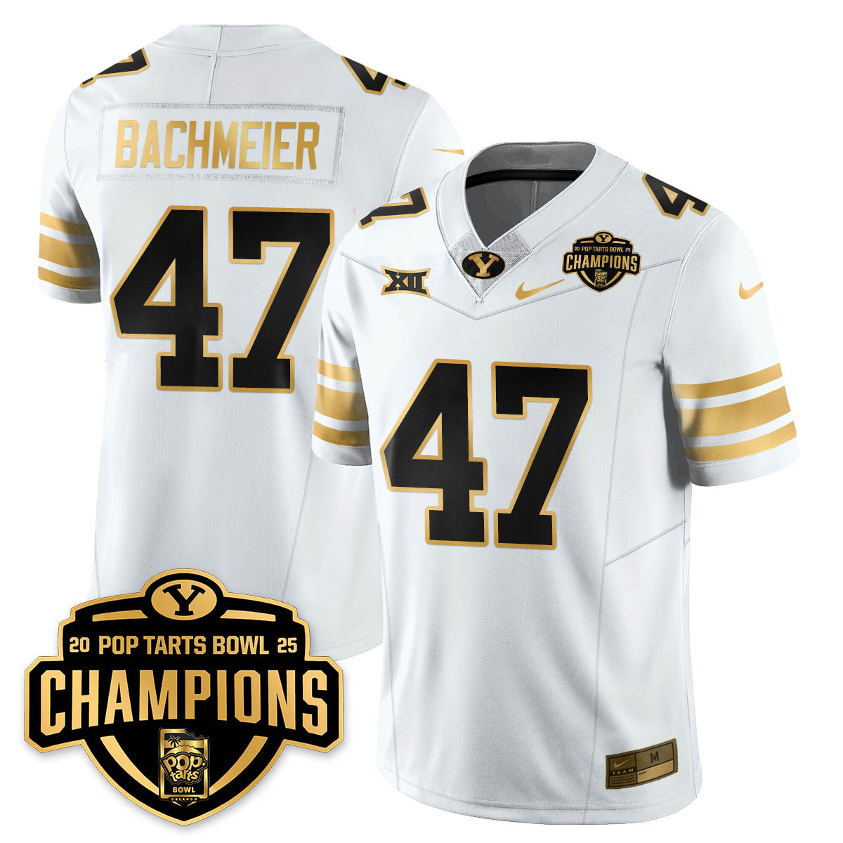 BYC Football 2025 Pop-Tarts Bowl Champions Gold Jersey - All Stitched