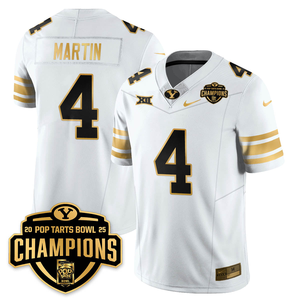 BYC Football 2025 Pop-Tarts Bowl Champions Gold Jersey - All Stitched