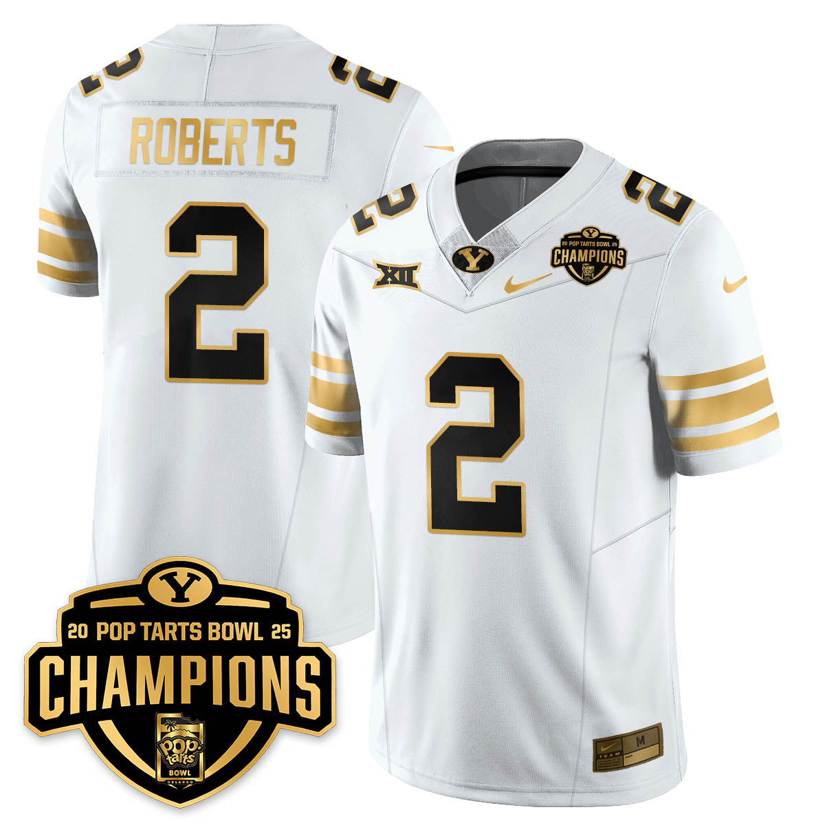 BYC Football 2025 Pop-Tarts Bowl Champions Gold Jersey - All Stitched