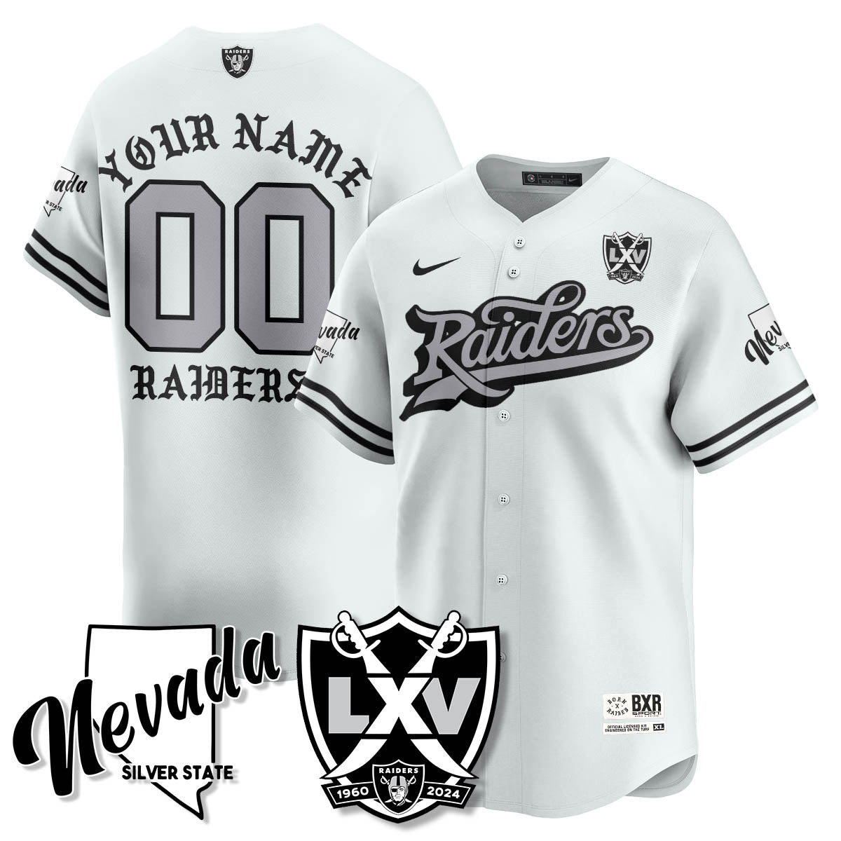 Custom LVR Born x Raised Baseball Jersey - Stitched