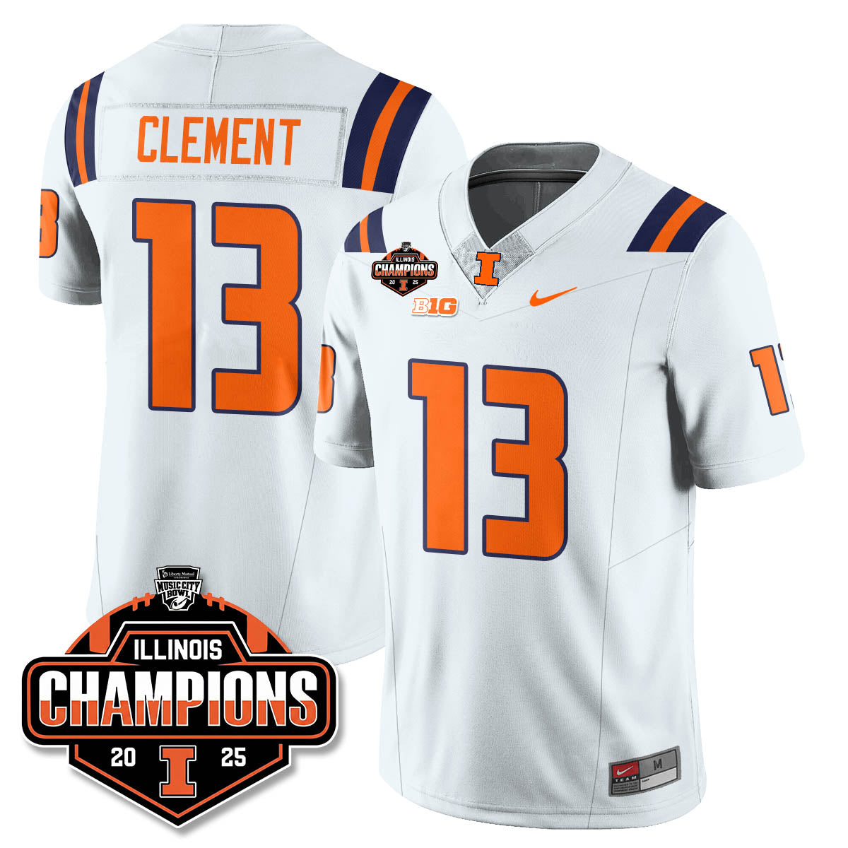 ILL Football 2025 Music City Bowl Champions Limited Jersey - Stitched
