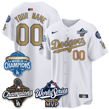 Yoshinobu Yamamoto LAD 2025 World Series MVP Jersey - All Stitched N2