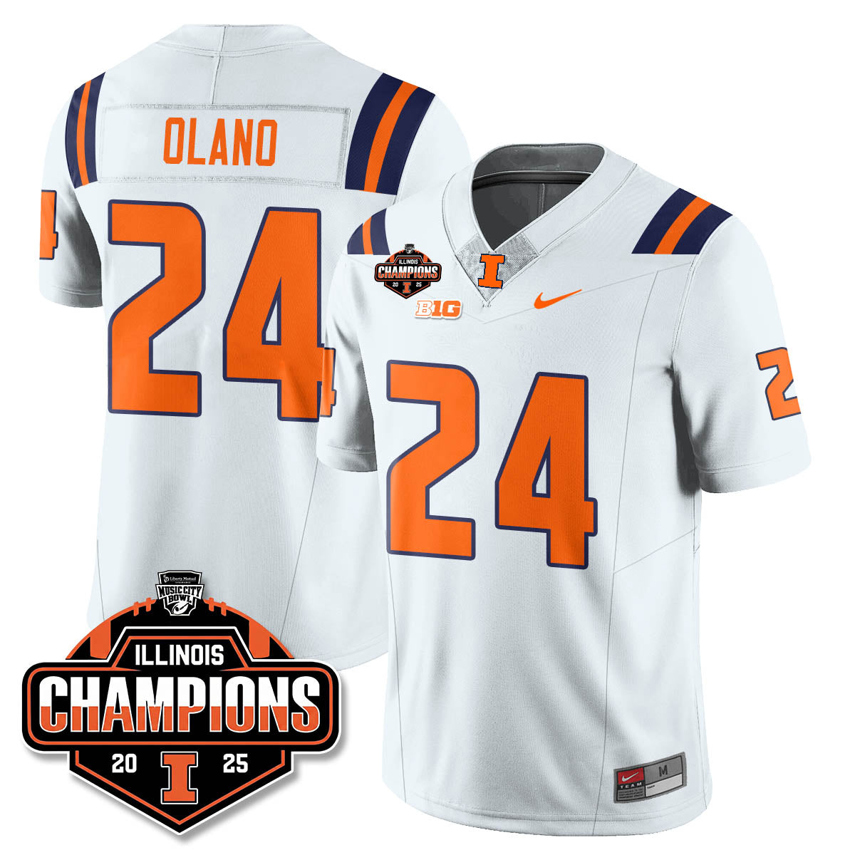 ILL Football 2025 Music City Bowl Champions Limited Jersey - Stitched