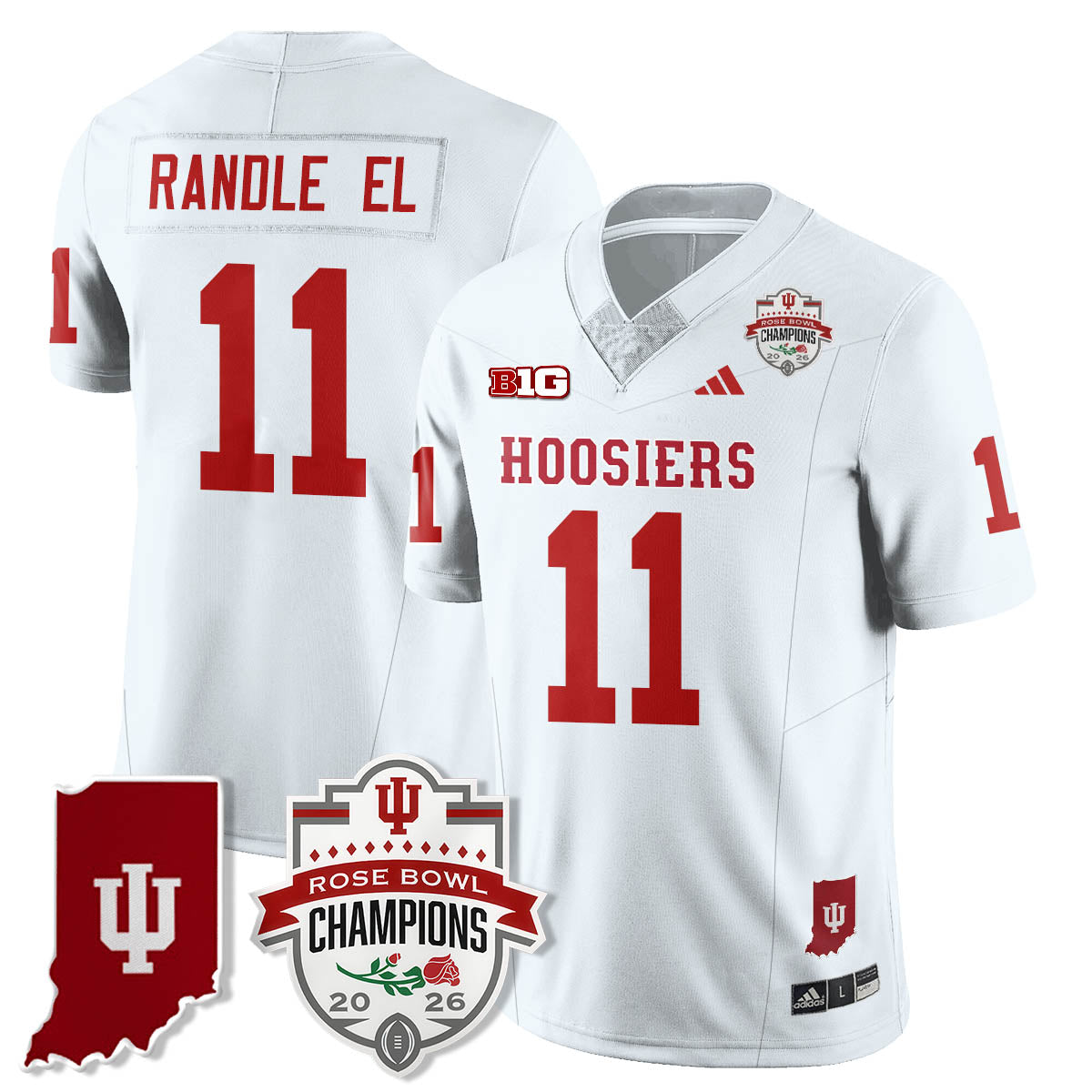 Indiana H Vapor Limited Football Jersey - Rose Bowl Champions - Stitched
